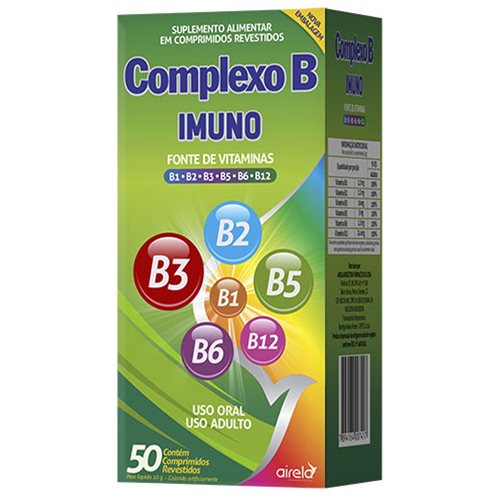 Complexo B Imuno Airela C/ 50 Comprimidos | Shopee Brasil