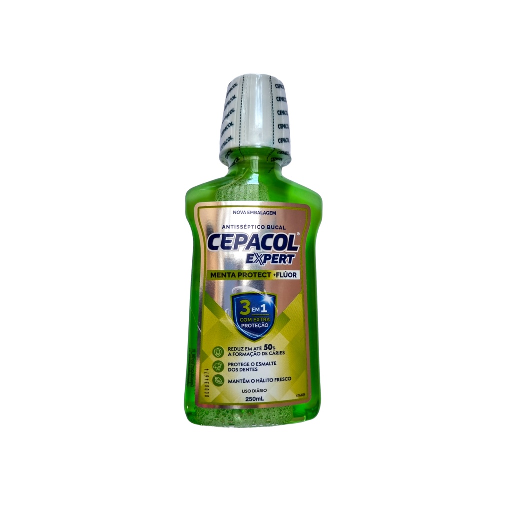 Enxaguante Bucal Cepacol Antisséptico Expert Menta Protect Fluor 250 ml