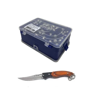 Kit Pesca Esportiva Estojo Girador Anzol e Canivete Summer