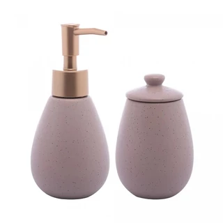 Conjunto para Banheiro Granilite Nude em Cerâmica com 2 Peças - Wolff