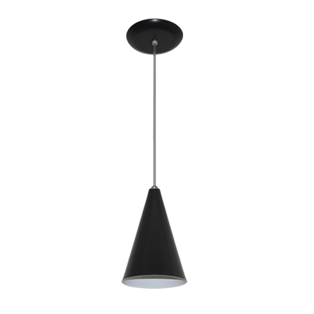 Luminária pendente Modelo Cone feita de alumínio - Várias Cores ...