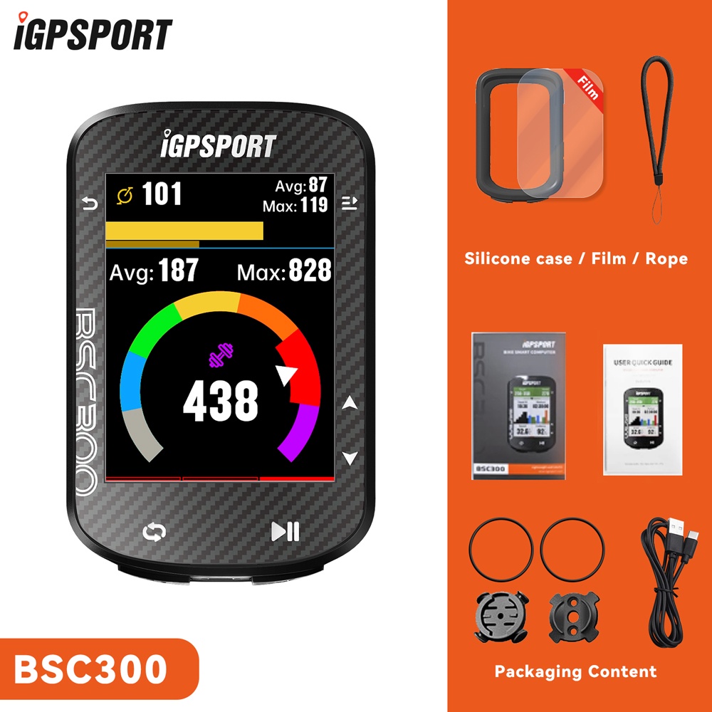 iGPSPORT BSC300 Bicicleta GPS Computador De Velocímetro Sem Fio Mapa Colorido Navegação Off-Line Odômetro