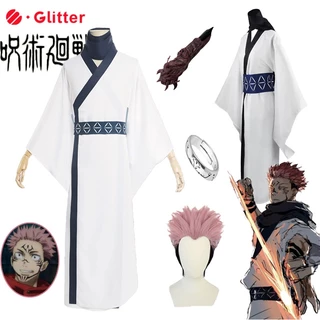 Anime Jujutsu Kaisen Ryomen Sukuna Cosplay Traje De Peruca Para Homens Adultos Anel De Dedo Carnaval De Kimono Japonês