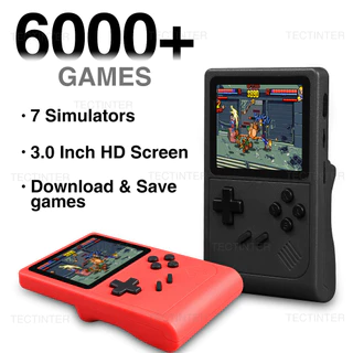 GB300 Retro Console De Jogo Portátil De 3,0 Polegadas Vídeo Game Embutido Em 6000 Jogos Para Saída AV De Suporte GBA/SFC
