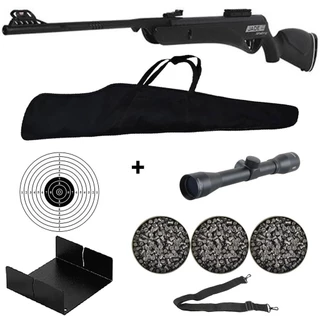 Carabina de Pressão Jade Pro Nitro Preta 5.5mm - CBC + 3 Chumbos + Capa + Luneta 4x32 + Bandoleira + Alvo + Porta Alvo em Oferta na Shopee