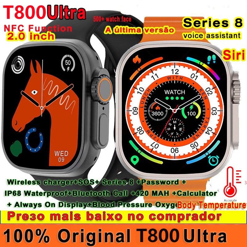 HW68 ULTRA 49mm 2.1 polegada tela hd nfc smartwatch 