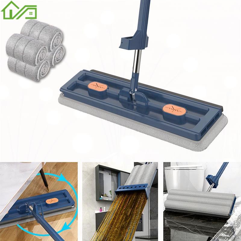 Esfregão Plano Grande 42CM Para Serviço Pesado XL De Microfibra De Limpeza Plana