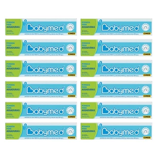 Kit 12 Pomadas Para Prevenção De Assaduras Babymed Azul 45g