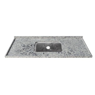 Pia de Granito Reto Simples 1,2m Branco Dallas Kasa Granito