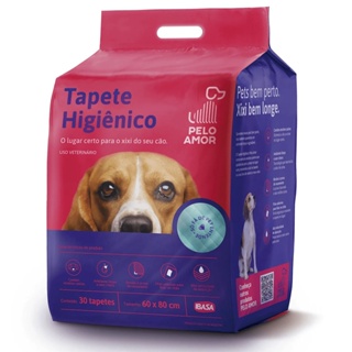 Tapete Higiênico para Cães Pelo Amor 60x80cm 30 unidades