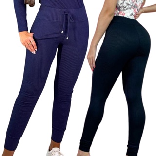 Calça best sale ribana canelada