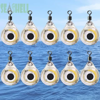 [Seashell02 . ph] 10Pcs Isca Leve Subaquática Noturna Em Forma De Mini Olho Luminoso De Peixe Alimentada Por Bateria Iscas Atraentes Para Atrair Peixes