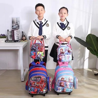 Kit Mochila Escolar Infantil Escolar 3d Meninos e meninas Com Rodinhas acompanha lancheira e estojo