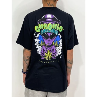 Camiseta Chronic ET Ganja Style - Preta