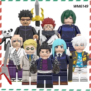 Quebra-Cabeça Infantil Montagem De Blocos De Construção Animação Jujutsu Kaisen Série Gojo Satoru Boneca Modelo Minifiguras