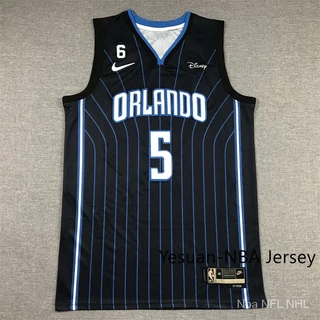 Masculina Camiseta Orlando Magic Paolo Banchero Preto nba Jersey Draft First Round Pick Basquetebol