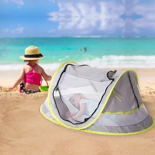 Baby Tenda De Viagem, Portátil, Uf 50 + Abrigo Do Sol, Dobrável, Ao Ar Livre, Praia, Mosquiteiro, Brinquedo, Sombra Do Sol Para Cama Recém-nascido