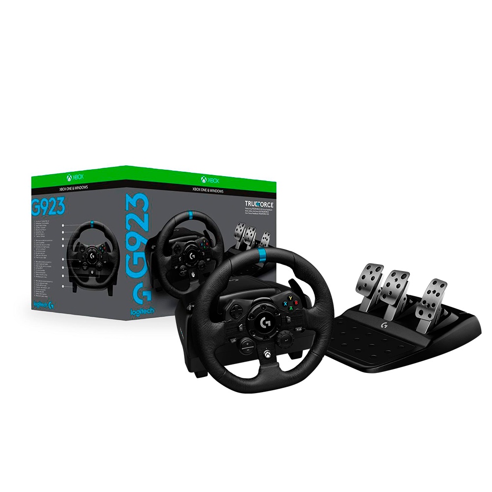 Volante Gamer Logitech G923 para Xbox Series S|X One e PC TRUEFORCE e Pedais Responsivos