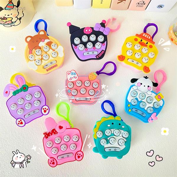 Super Fofo Mini Whac-A-Mole Keychain Pop It Game Jogo Eletrônico De Empurrar Velocidade Rápido Bolso Fidget Toy