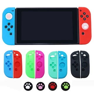 Par Capas Protetoras Silcione Joy Con Switch + Par Grips
