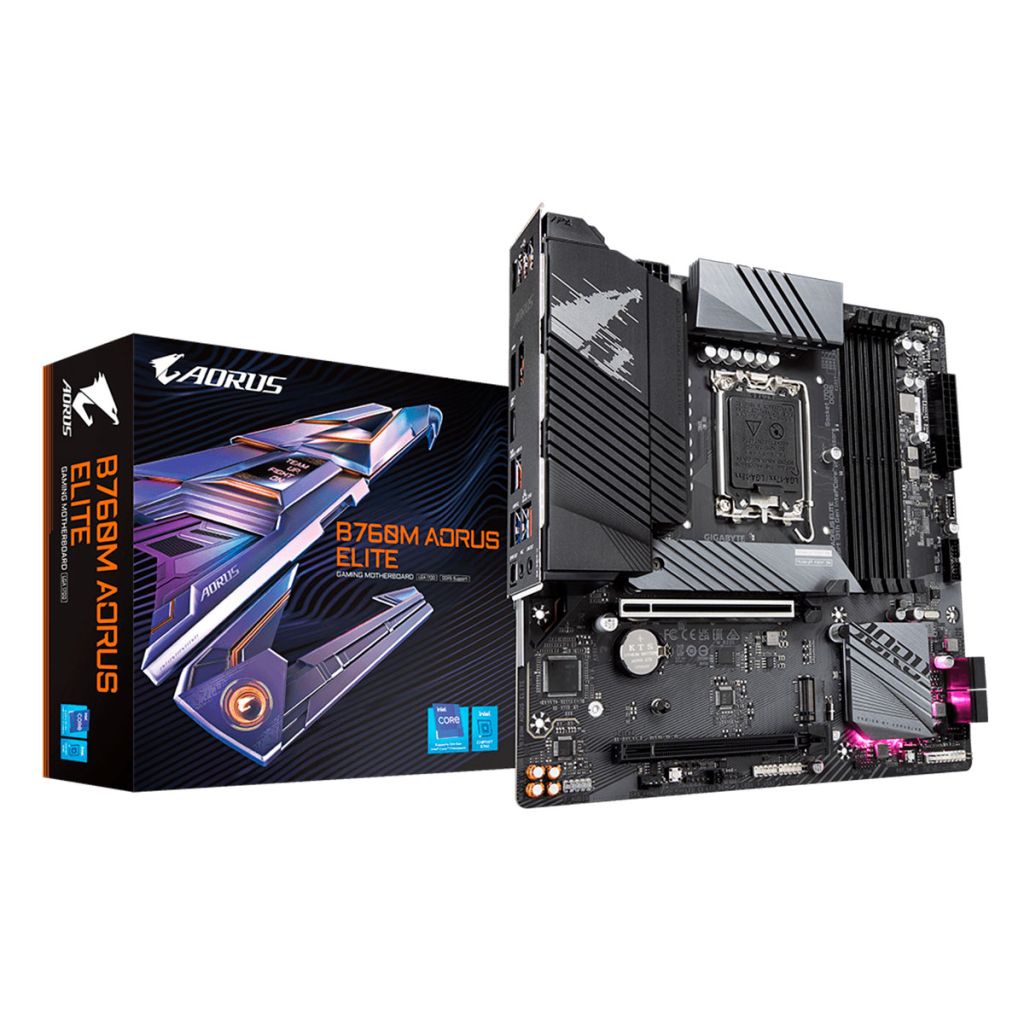 Placa Mãe Gigabyte B760M AORUS ELITE, Intel 13ª/12ª Geração, LGA1700, DDR5, Micro ATX