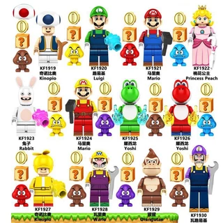 Minifiguras de Jogo Super Mario Building Block Coleção de Brinquedos Ornamentos mini Modelo Presente