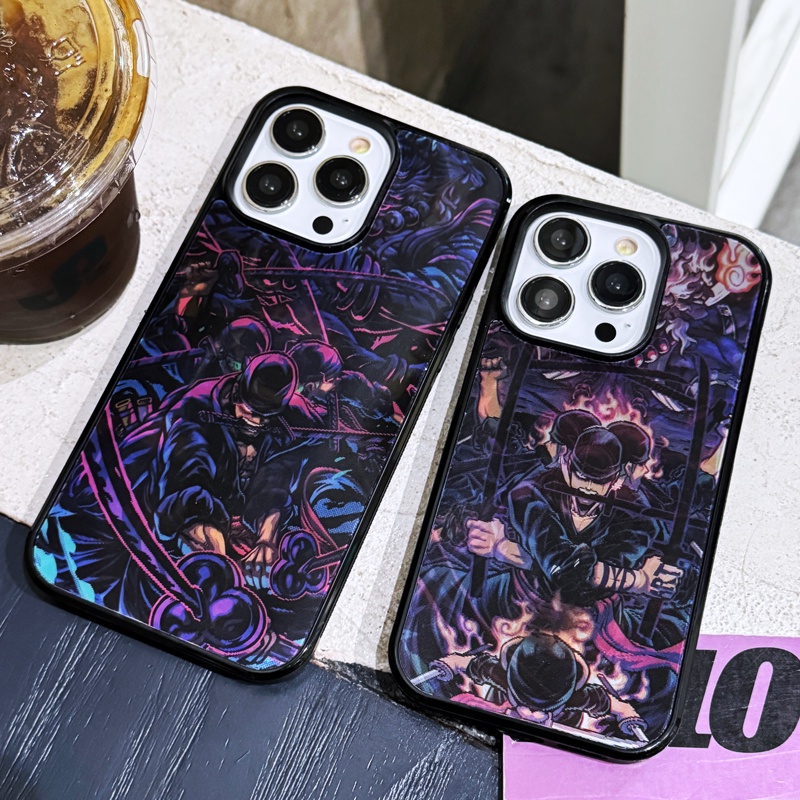 Capa 3D Magnética Fantasia Zoro Cartoon One Piece À Prova De Choque Para iPhone 15 11 12 13 14 Pro Max