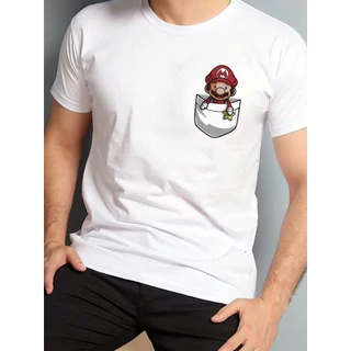 Camiseta Estampada Mário Bros Blusa Gamer Geek Camisa Masculina Nerd Premium Streetwear
