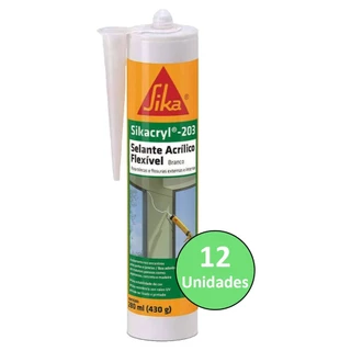 12 Selante Para Trincas Em Paredes Sikacryl 203 Branco 280ml