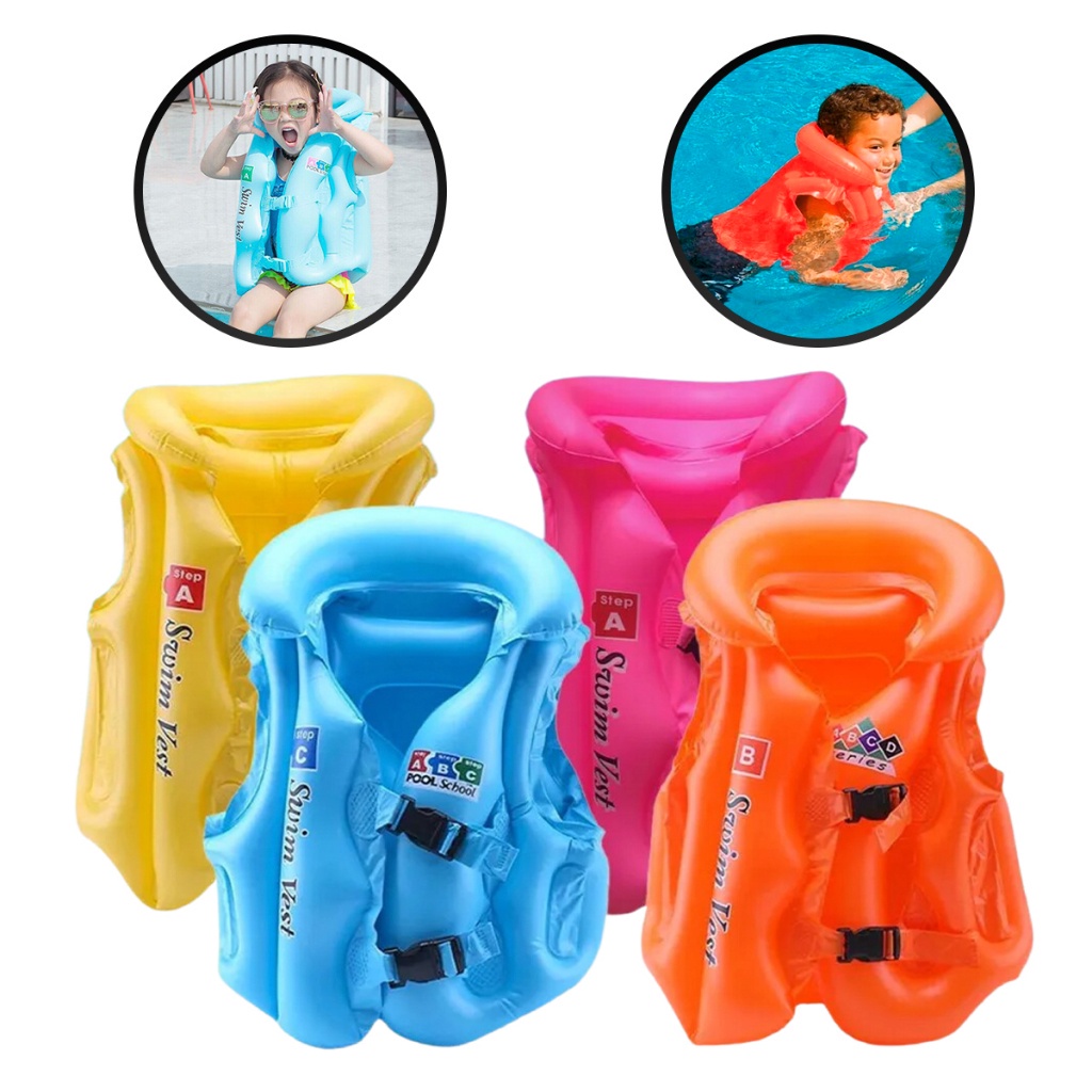 Boia Colete Infantil Inflável Para Piscina Praia Menino Menina Idade 3 ...