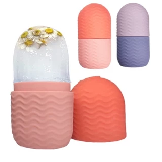 Rolo Facial de Cuidados Com A Pele Facial Levantamento Contorno Ferramenta Bandejas De Cubos De Gelo De Silicone Bolas Do Rosto Massageador Rolo Reduzir Acne