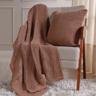 Peseira Manta Atacama Luxo Sala para Cama ou Sofá 120x150cm 100% Algodão Hiper Têxtil