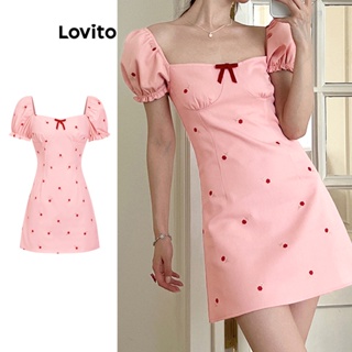 Lovito Lindo Vestido Floral Com Estampa Frontal Para Mulheres L73AD068