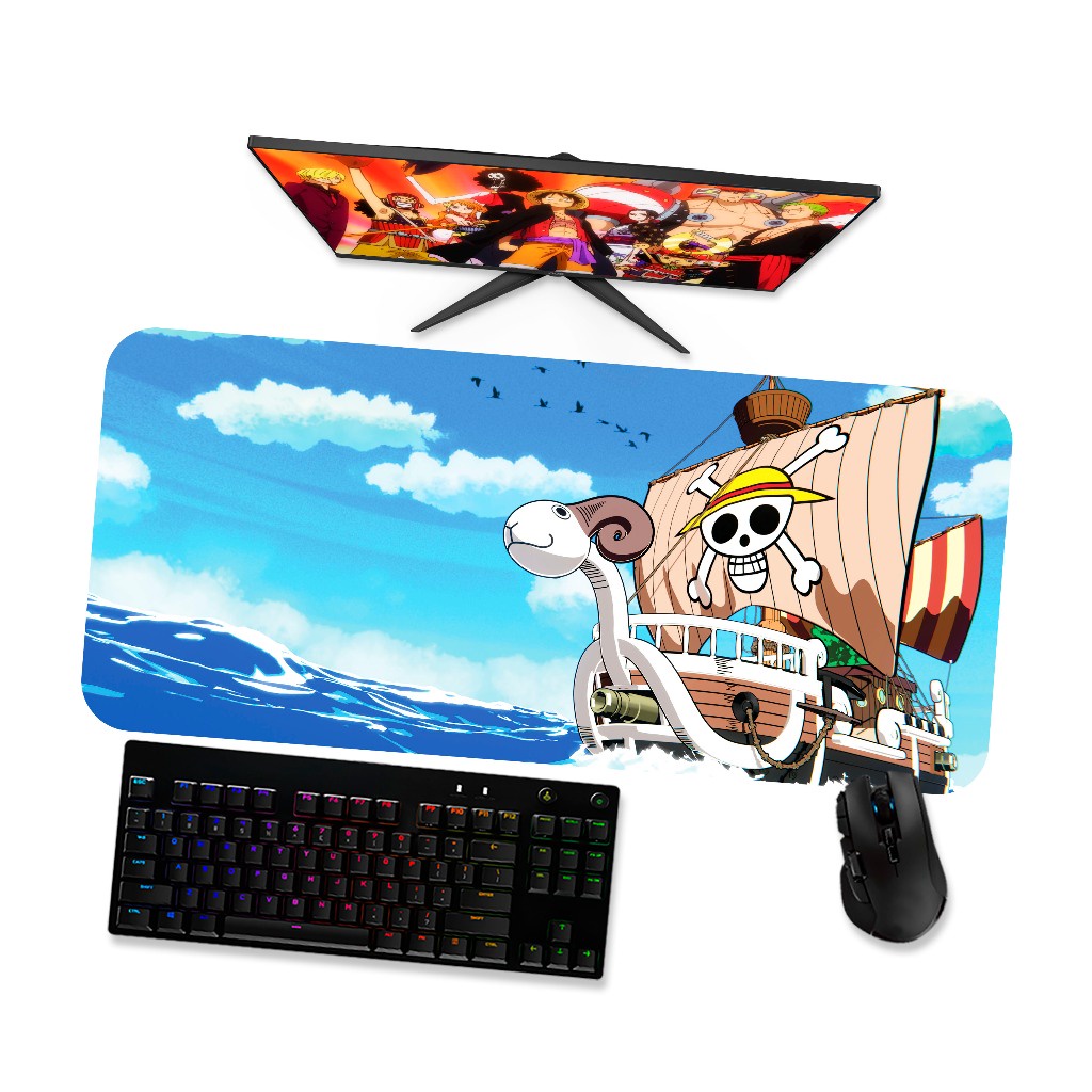 Mouse pad Gamer - One Piece Going Merry 3 - Mousepad Grande 90x40 80x40 ...