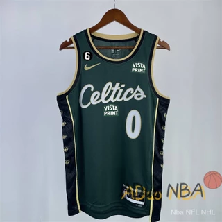 Pressão quente Camisata Jayson Tatum Camisa Boston Celtics NBA 2023 City Edition Green regata Símono De Basquetbol NBA Camisa New York City News