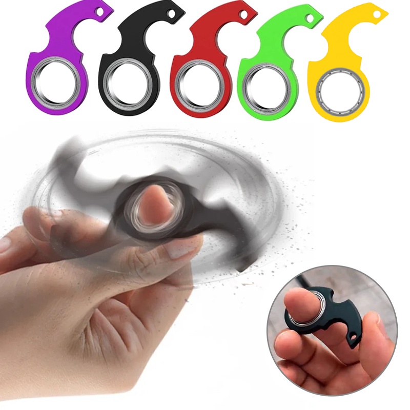 Rotação Da Ponta Dos Dedos Para Alívio Do Estresse Anti-Ansiedade Relâmpago Fashionable Cool Hanging Keychain