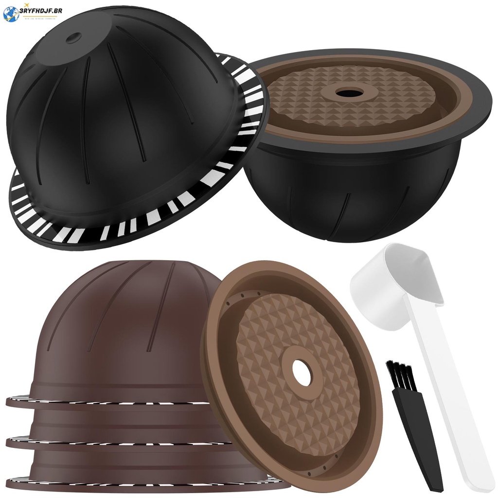 5Pcs Conjunto De Cápsulas De Café Reutilizáveis Compatíveis Com As Recarregáveis Da Máquina Vertuo SHOPSKC4431