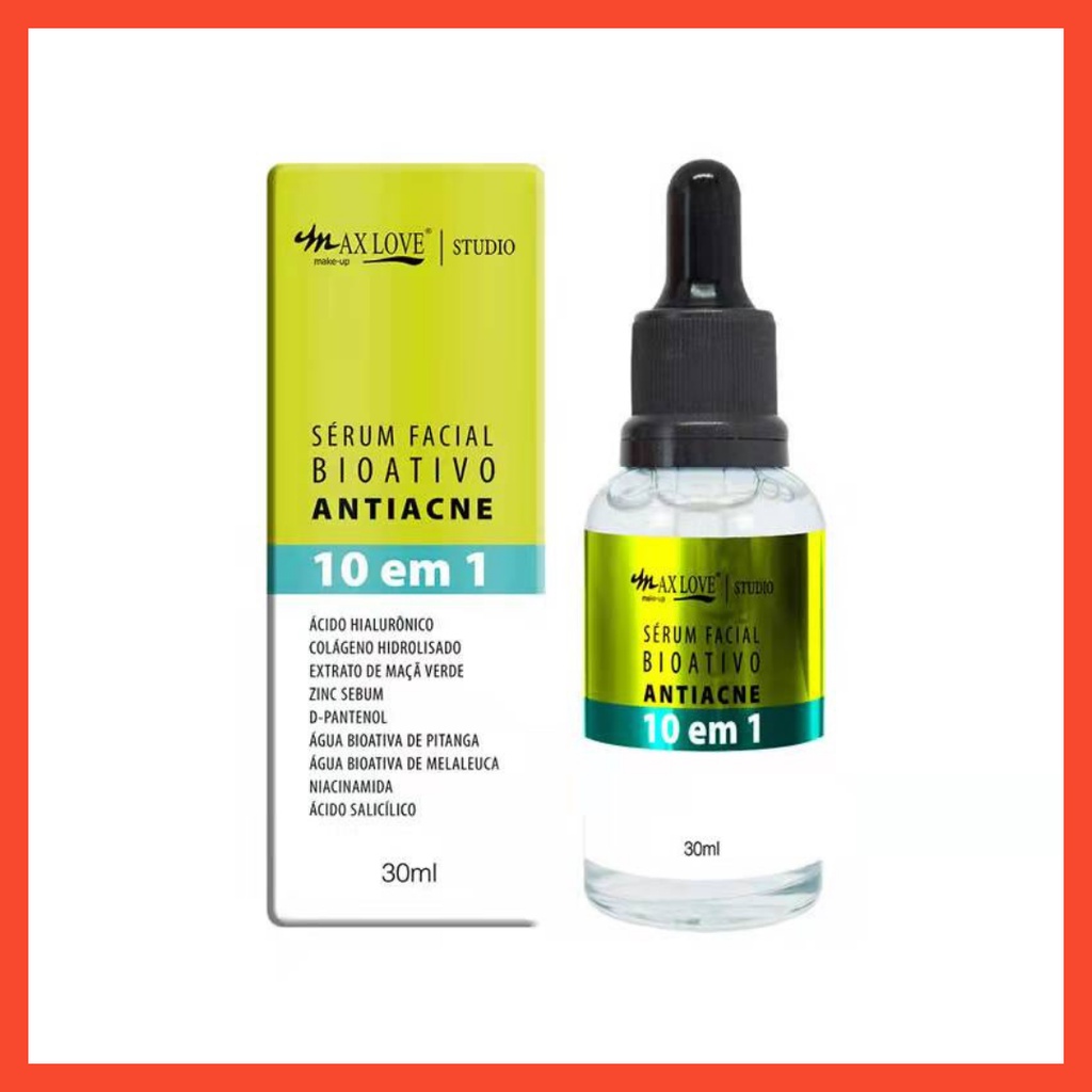 Sérum Facial Bioativo Antiacne 10 em 1 Max Love