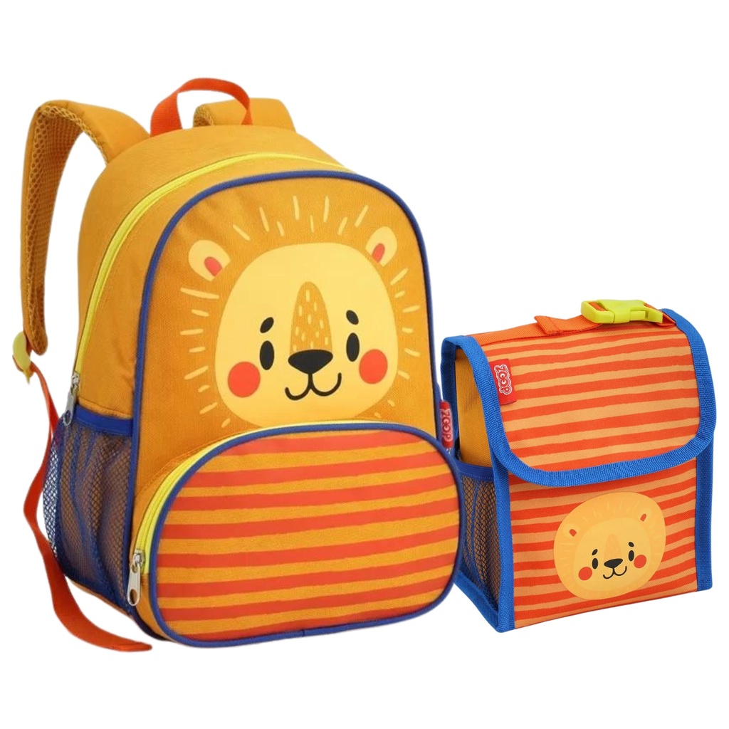 Kit Mochila Escolar E Lancheira Térmica Infantil Creche Pré-escola 0 a 4 Anos Menino Menina