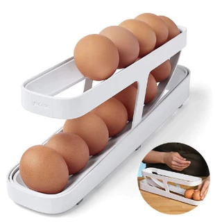 Porta Ovos Suporte 4 Andares Rolante Para 30 Ovos Dispenser Armazena e organizador de Geladeira em Oferta na Shopee