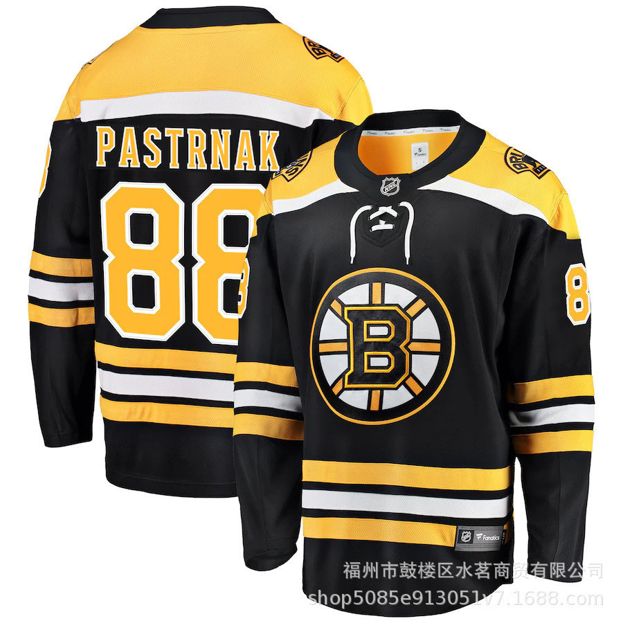 Nhl Hockey Jersey Hockey Jersey Hockey Jersey Boston Ursos Marrons Pastrnak88 Chara336337Home Jogador Preto Amarelo Jersey
