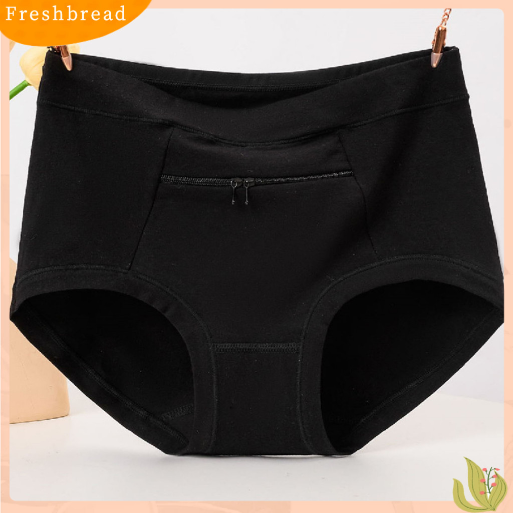 Women Underwear with Cash Pocket Lightweight and Stretchy Panties High  Waist Cotton Anti-theft Zipper for Breathable for Middle-aged