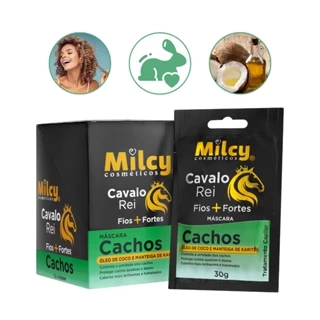 Mascara Capilar Cachos Oleo Coco Cavalo Rei Milcy 30g
