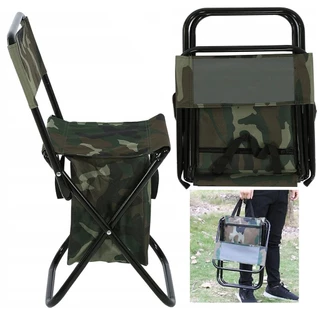 Cadeira Bolsa 2 Em 1 Camuflada Banquinho Pesca Dobravel Camping Pescaria Fila Piquenique Praia Banqueta Multiuso 2 Em 1 Portatil
