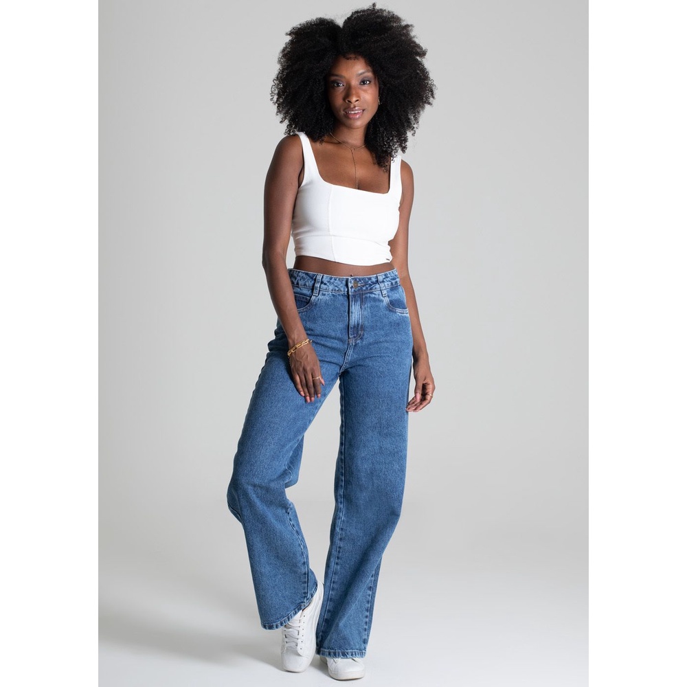 Calça Jeans Sawary Wide Leg - 275164