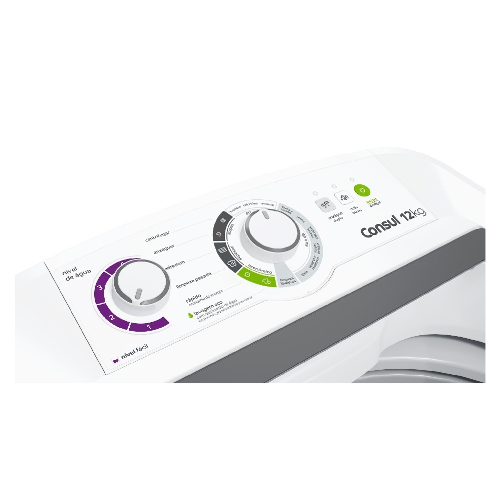 Máquina de Lavar Roupas Consul 12KG Cesto Inox CWH12BB Branco