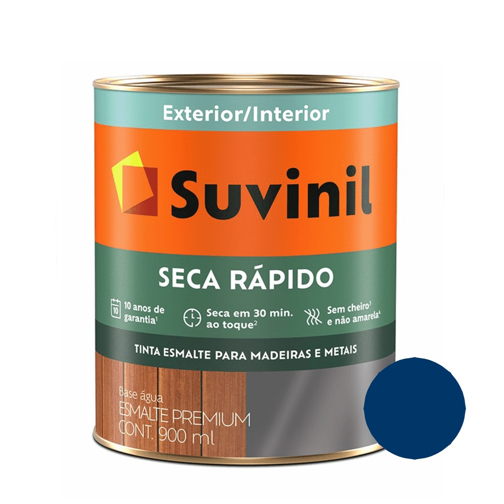 Esmalte Brilhante Azul Del Rey Base Agua Seca Rápido Suvinil | Shopee ...