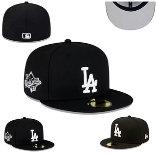 Bordado MLB Chapéu Fechado Estilo Trendy Los Angeles Dodgers Boné De Basebol Não Ajustável Homens Mulheres Tamanho Reverso