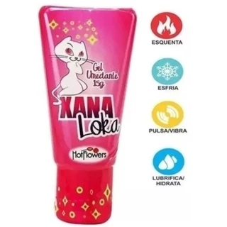 Lubrificante Excitante Xana Loka Esfria e Esquenta 15g - Hot Flowers