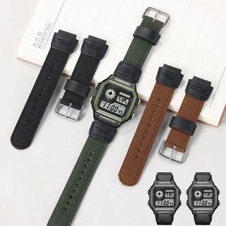 Pulseira Esportiva De Nylon 18mm Para Relógio Casio AE-1200WH MRW-200 SGW-300 AQ-S810W AEQ-110W 200H Lona Mulher Masculina